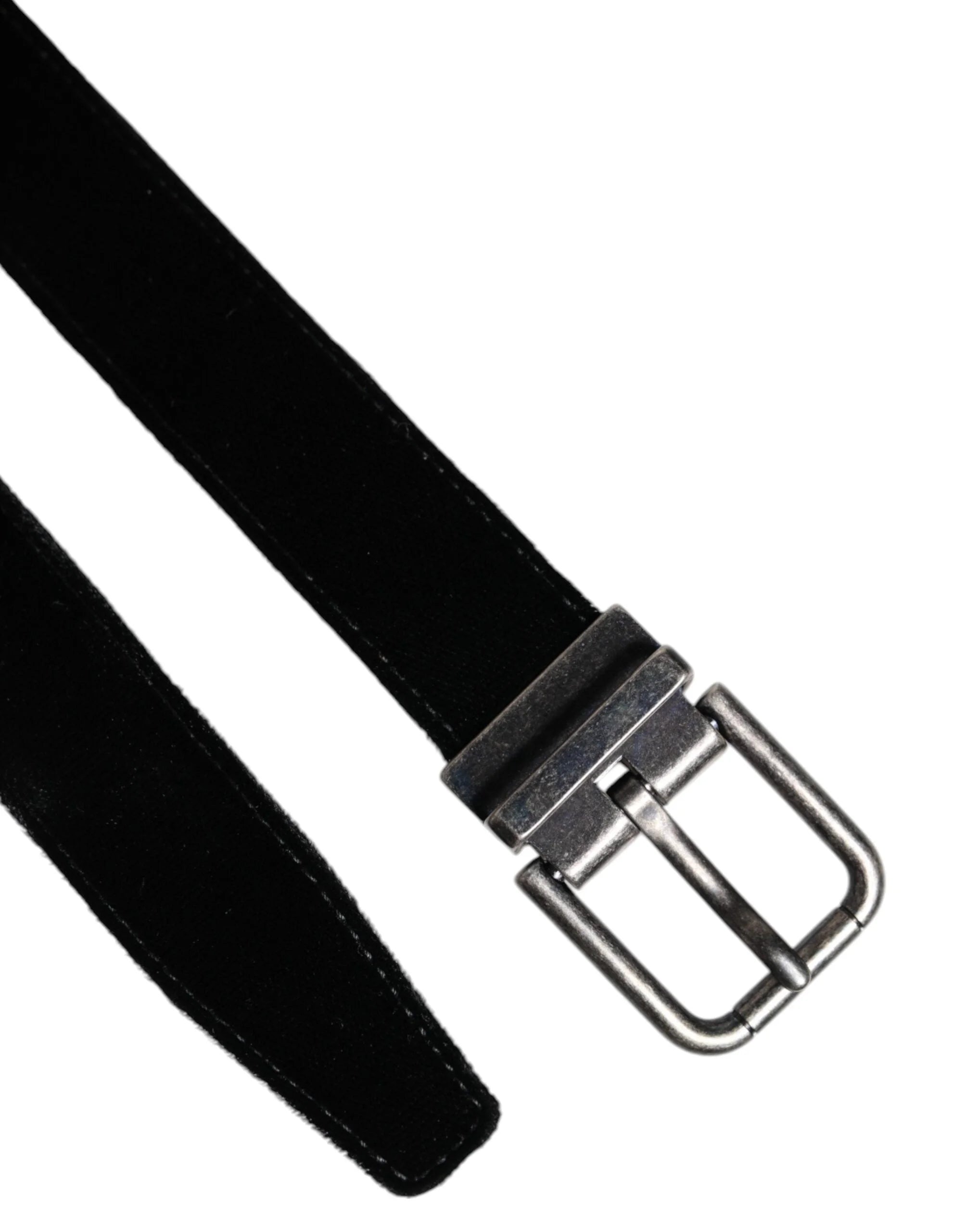 Dolce & Gabbana Black Leather Metal Buckle Classic Belt - 95 cm / 38 Inches - Belts