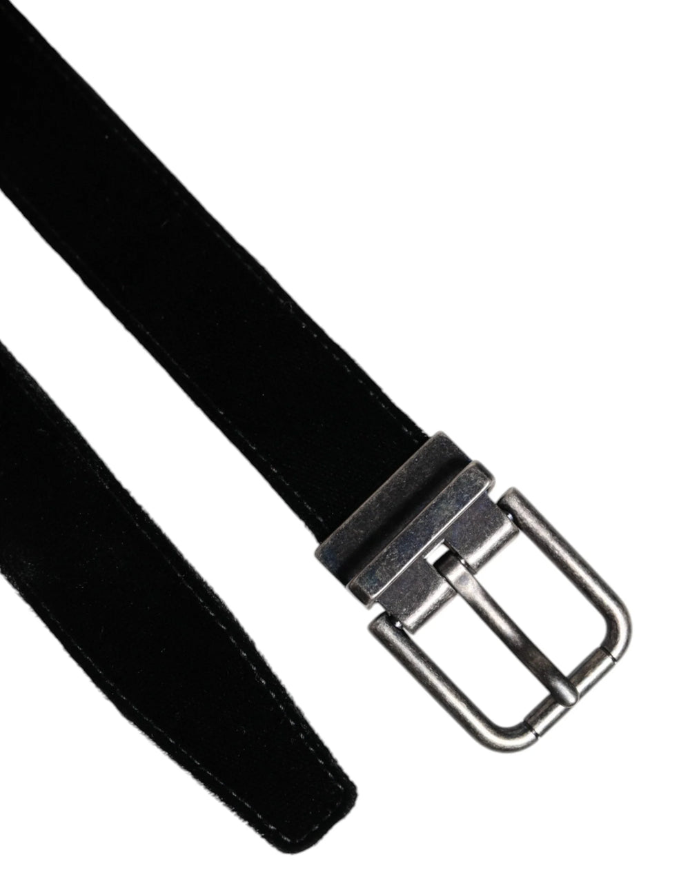 Dolce & Gabbana Black Leather Metal Buckle Classic Belt - 95 cm / 38 Inches - Belts