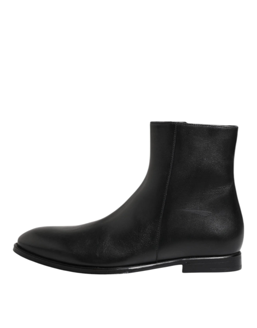 Dolce & Gabbana Black Leather Mid Calf Men Boots Shoes - EU41/US8 - Boots