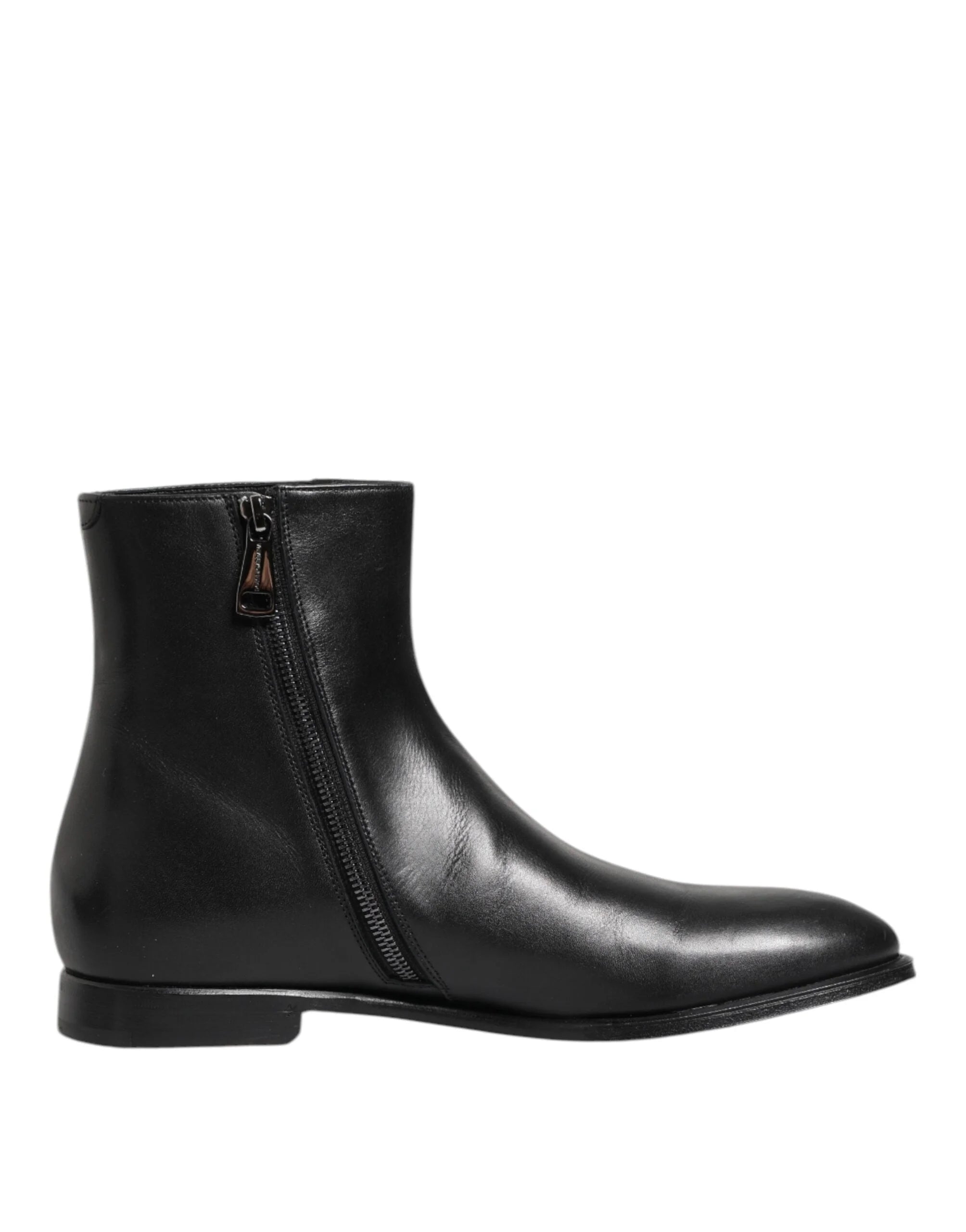 Dolce & Gabbana Black Leather Mid Calf Men Boots Shoes - EU41/US8 - Boots