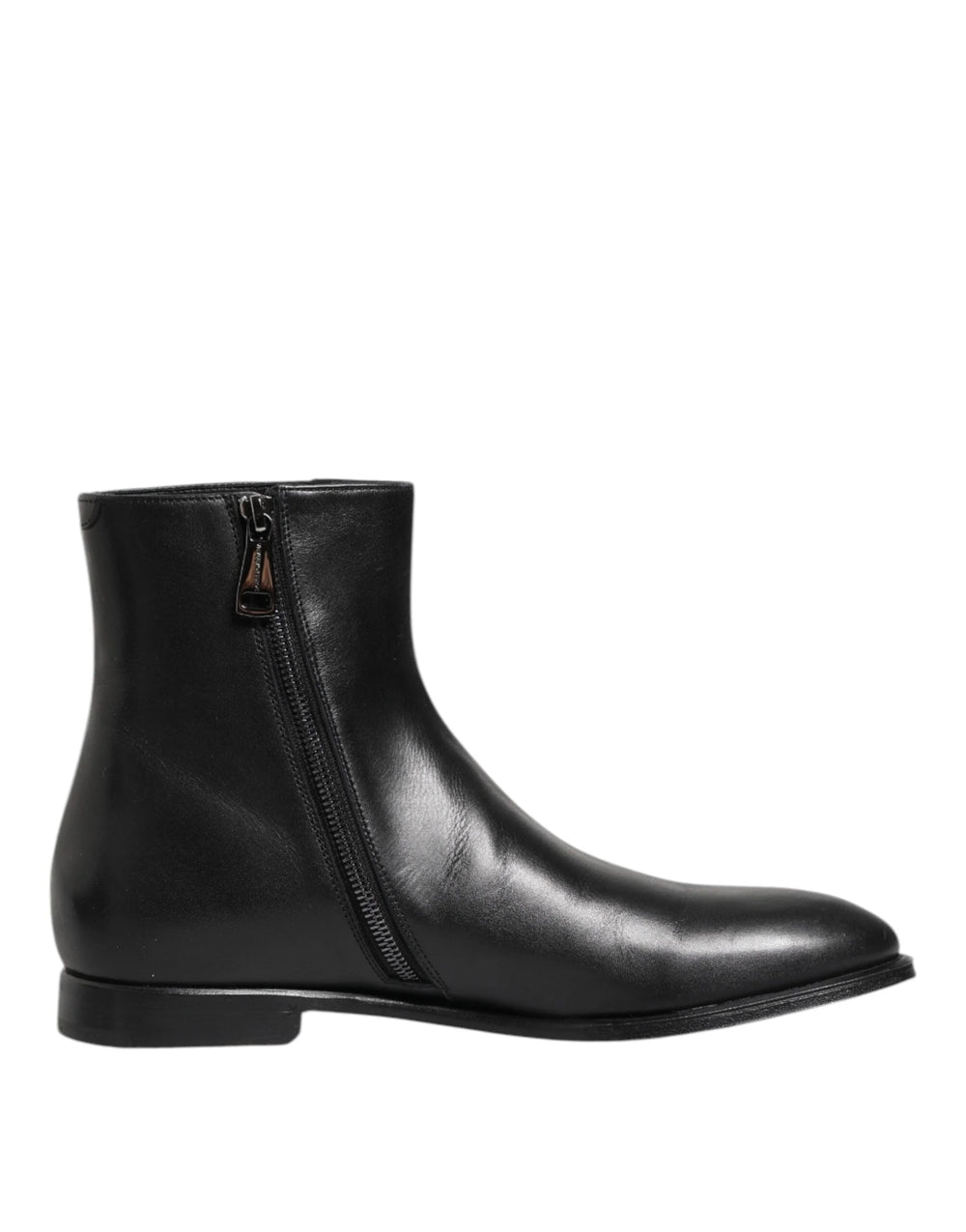 Dolce & Gabbana Black Leather Mid Calf Men Boots Shoes - EU41/US8 - Boots