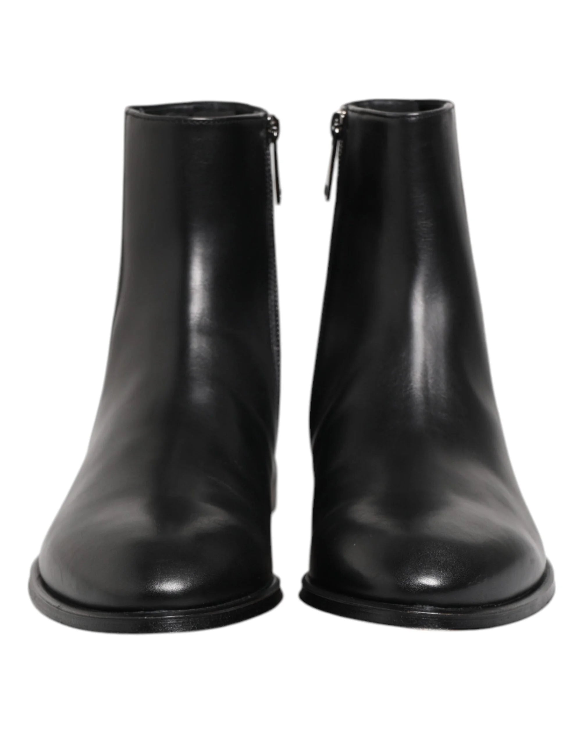 Dolce & Gabbana Black Leather Mid Calf Men Boots Shoes - EU41/US8 - Boots