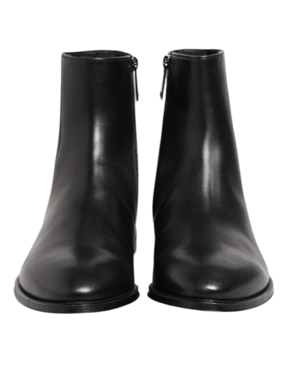 Dolce & Gabbana Black Leather Mid Calf Men Boots Shoes - EU41/US8 - Boots