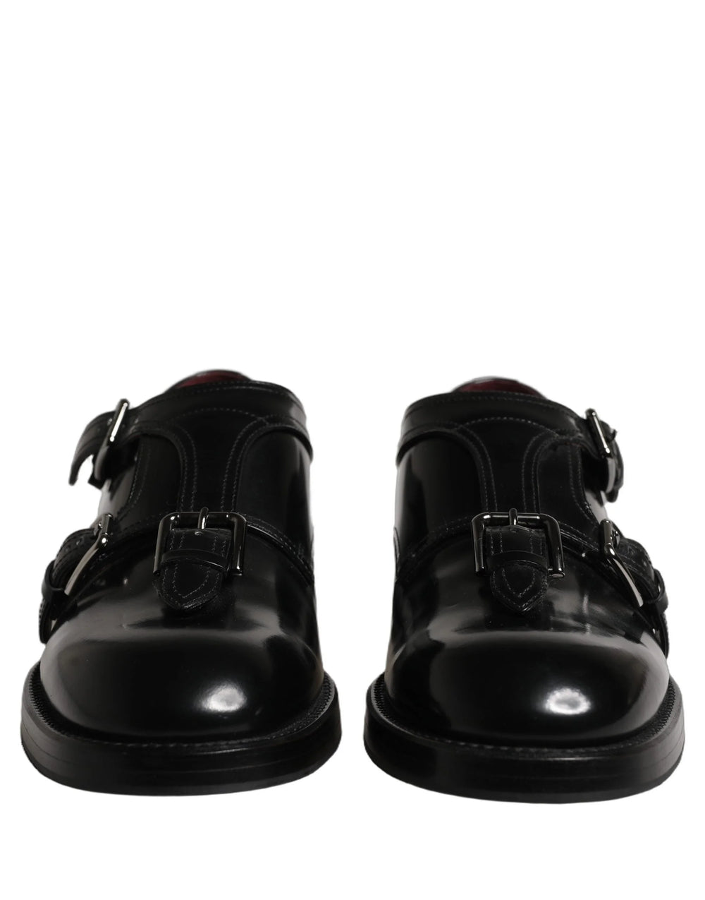 Dolce & Gabbana Black Leather Monk Strap Formal Dress Shoes - EU42/US9