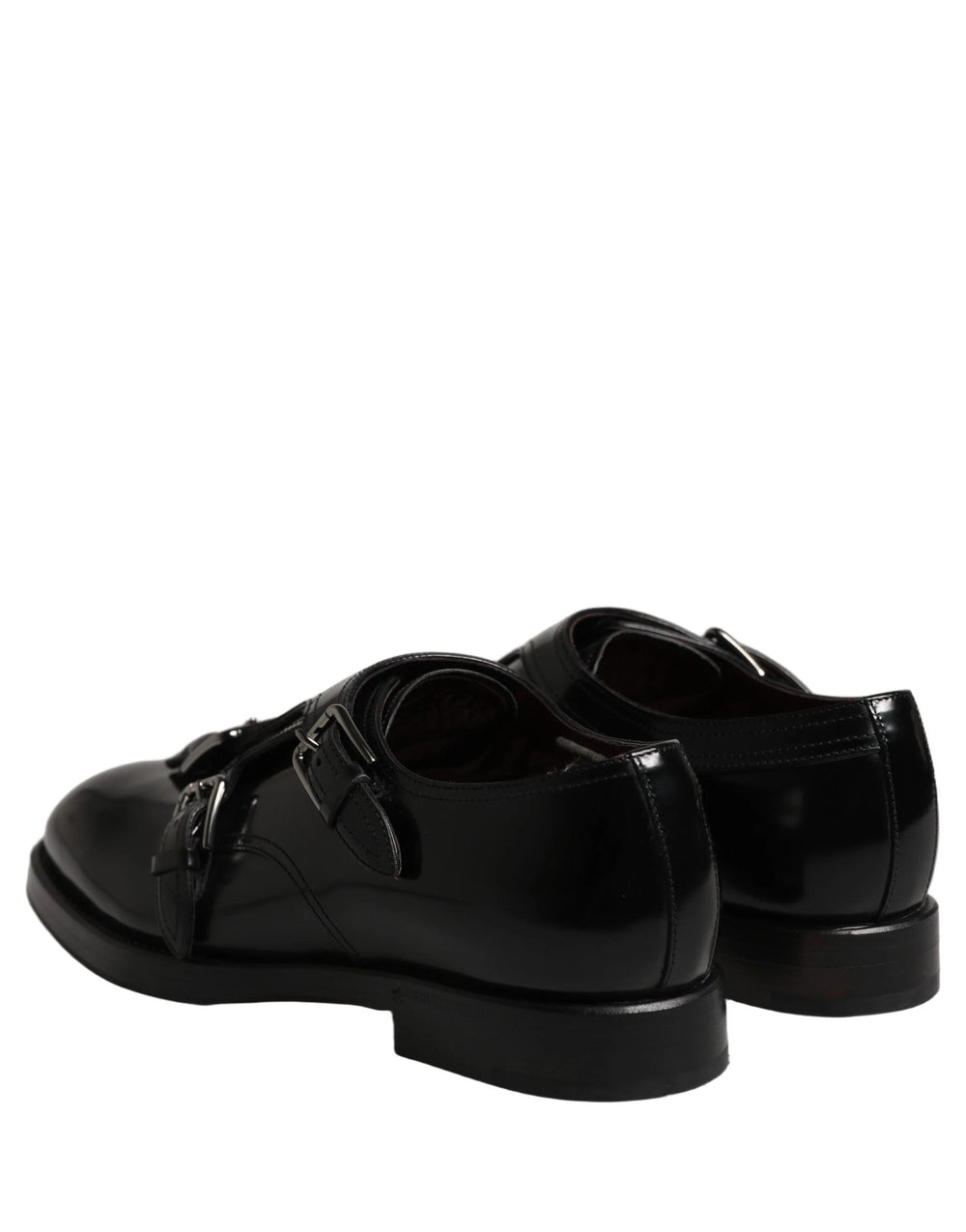 Dolce & Gabbana Black Leather Monk Strap Formal Dress Shoes - EU42/US9