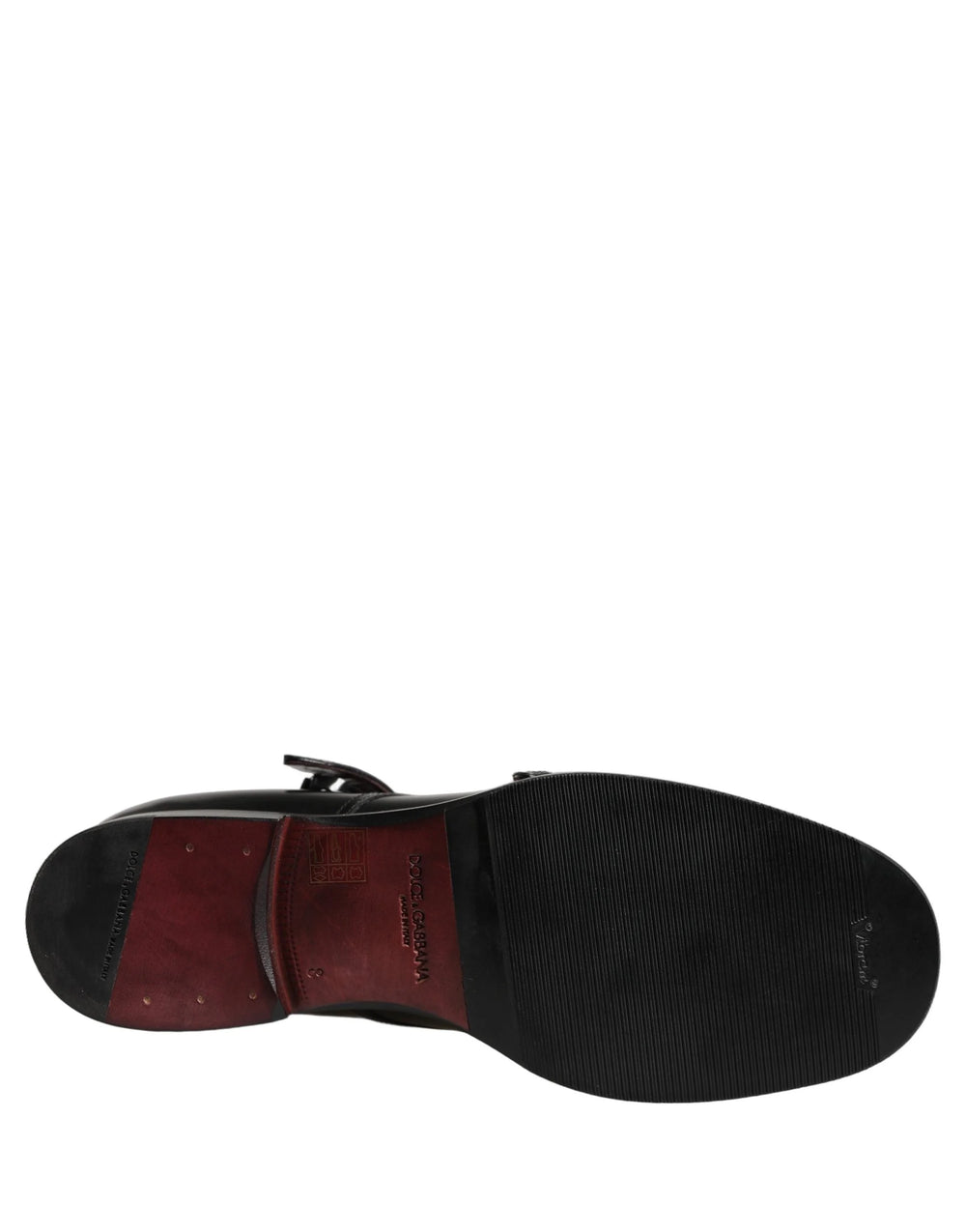 Dolce & Gabbana Black Leather Monk Strap Formal Dress Shoes - EU42/US9