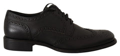Dolce & Gabbana Black Leather Oxford Wingtip Formal Dress Shoes - EU39/US6 - Shoes