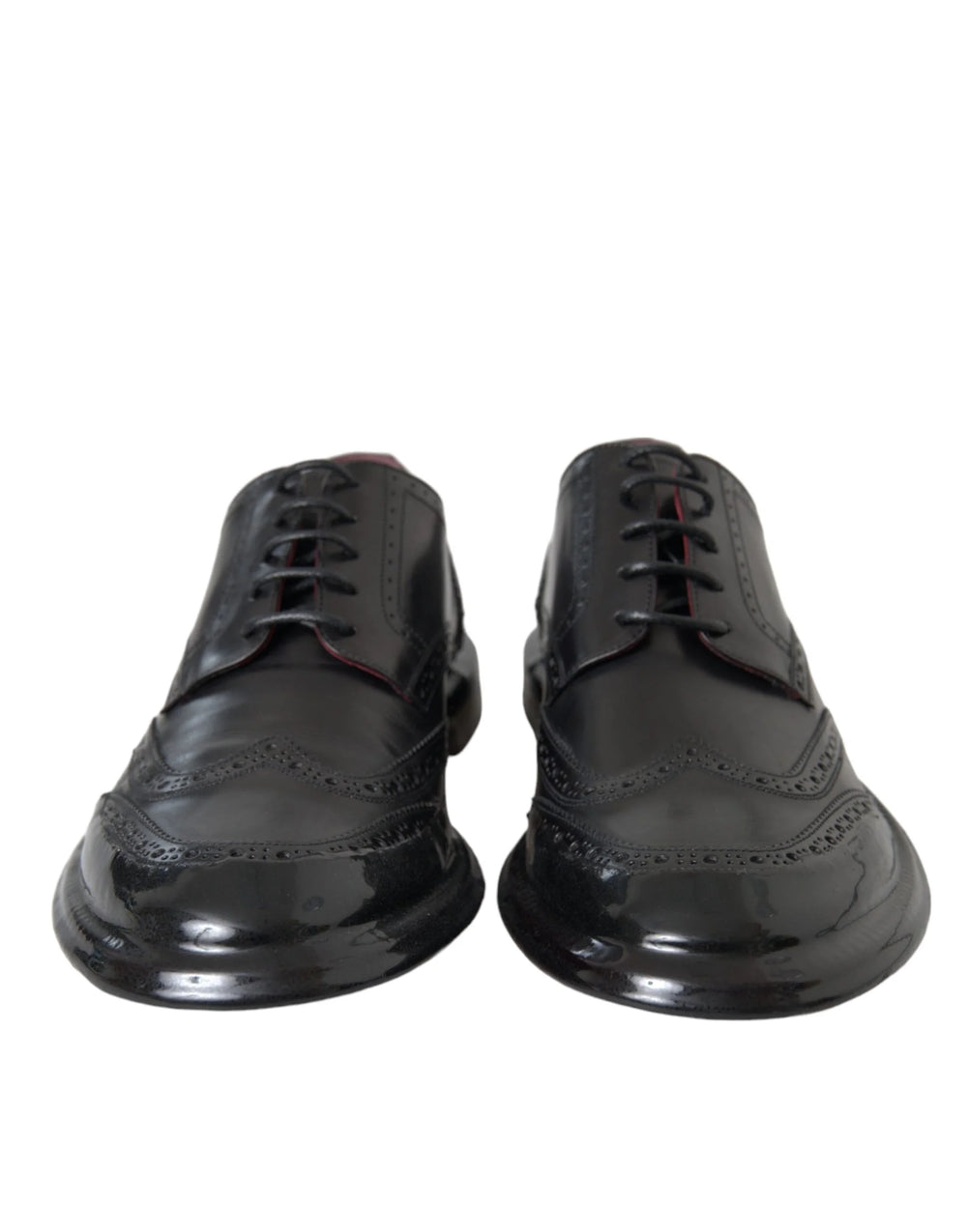 Dolce & Gabbana Black Leather Oxford Wingtip Formal Men Shoes - Shoes