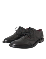 Dolce & Gabbana Black Leather Oxford Wingtip Formal Men Shoes - EU41/US8 - Shoes