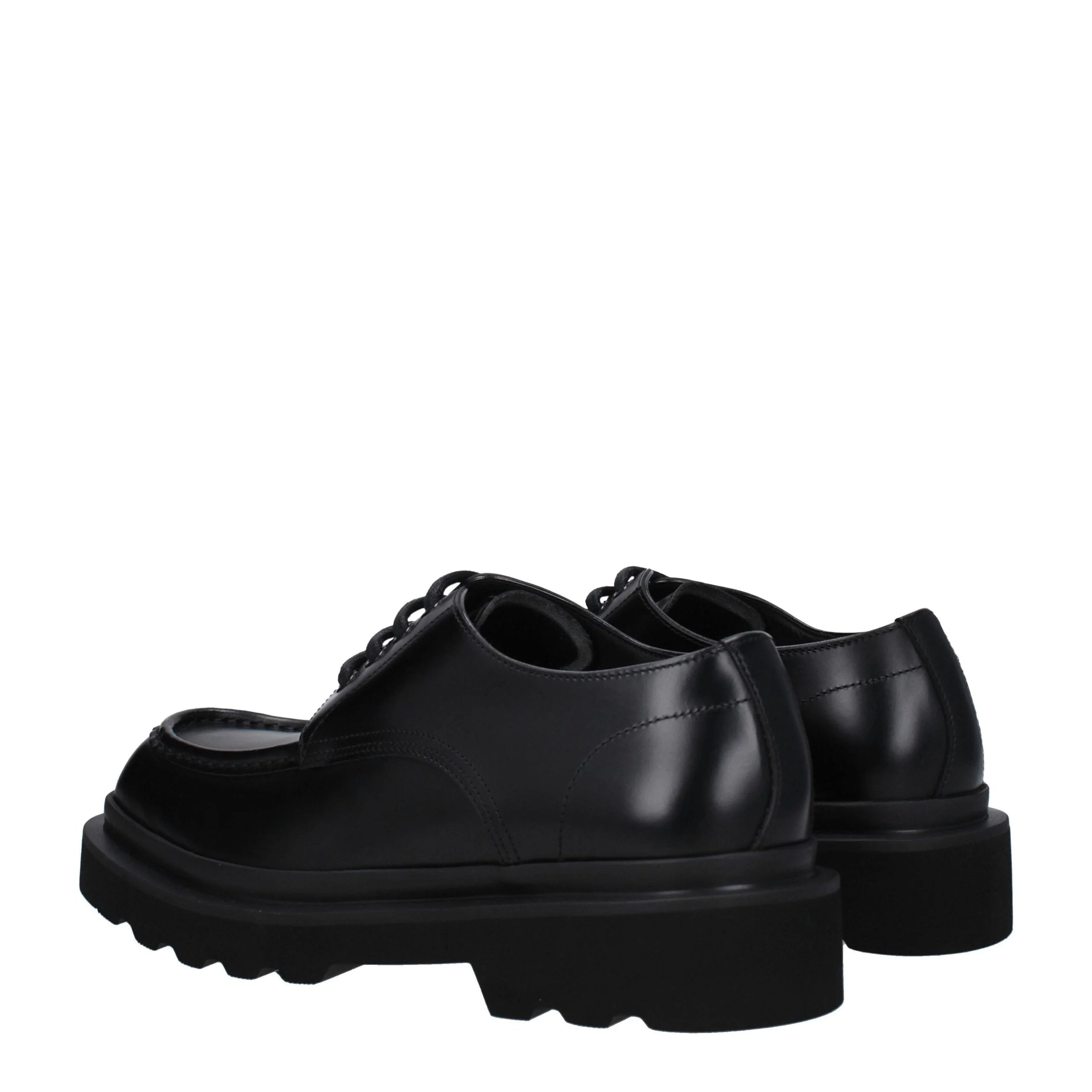 Dolce & Gabbana Black Leather Oxfords And Derbies