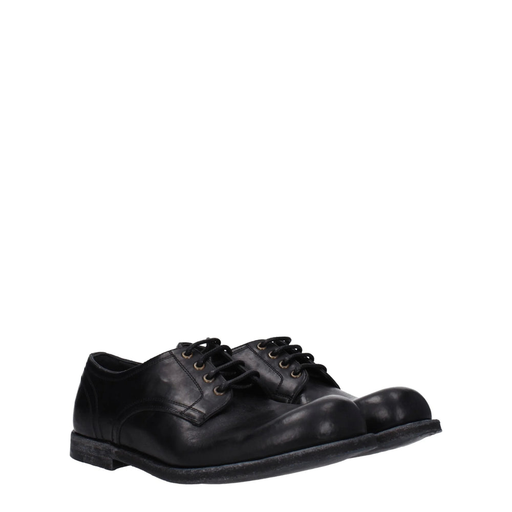 Dolce & Gabbana Black Leather Oxfords And Derbies