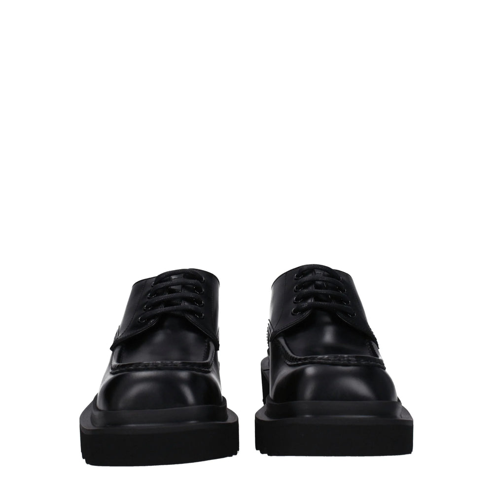 Dolce & Gabbana Black Leather Oxfords And Derbies