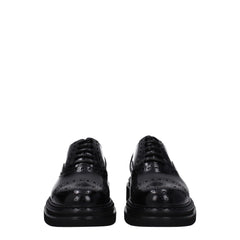Dolce & Gabbana Black Leather Oxfords And Derbies - EU40/US7