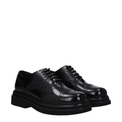 Dolce & Gabbana Black Leather Oxfords And Derbies - EU40/US7