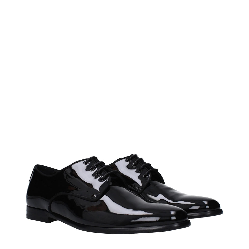 Dolce & Gabbana Black Leather Oxfords And Derbies - EU41.5/US8.5