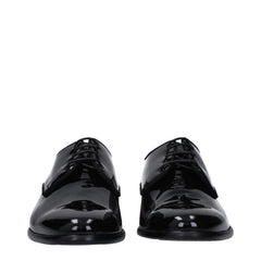 Dolce & Gabbana Black Leather Oxfords And Derbies - EU41.5/US8.5