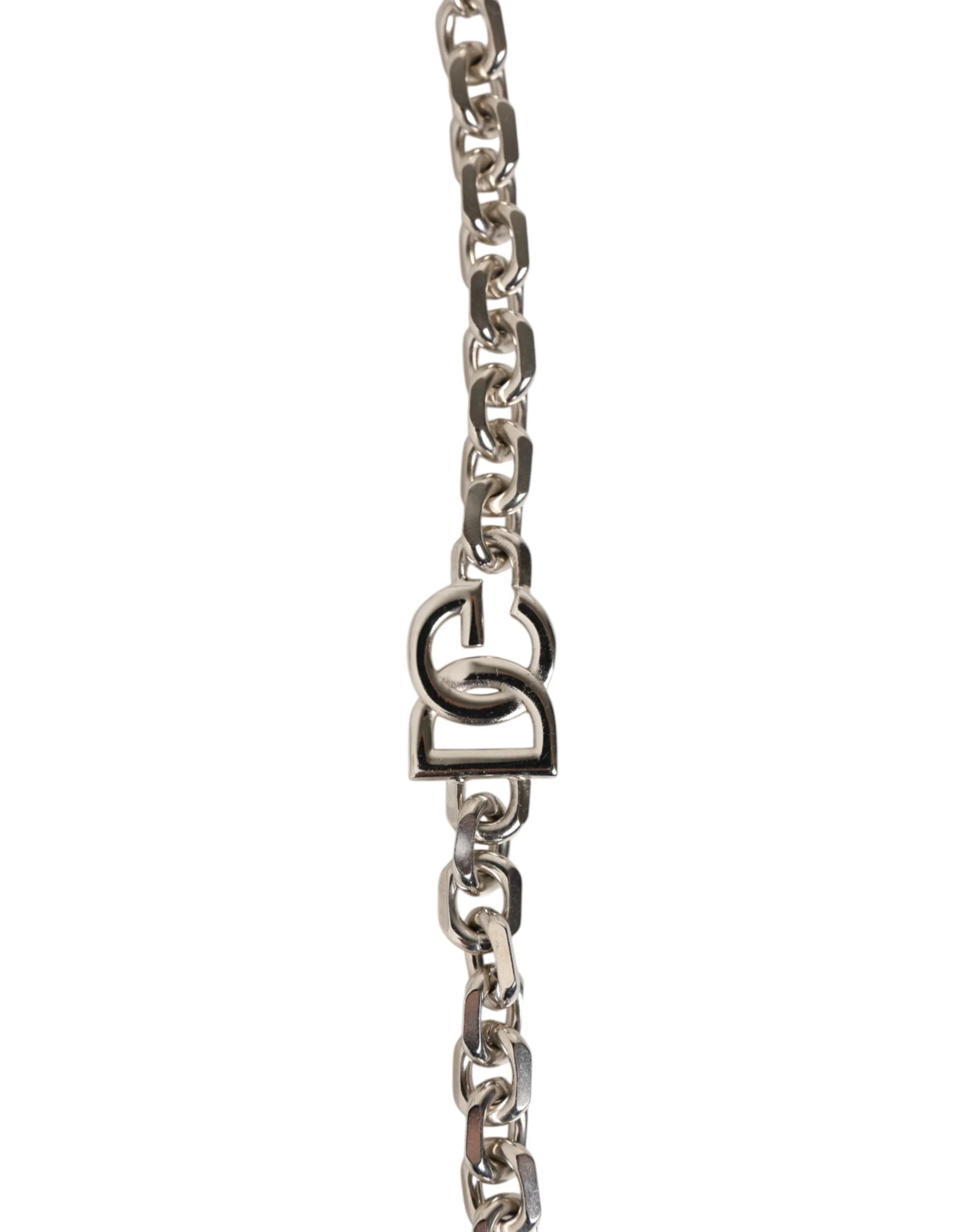 Dolce & Gabbana Black Leather Pearl Chain Bag Accessory Shoulder Strap - Bag Straps & Handles