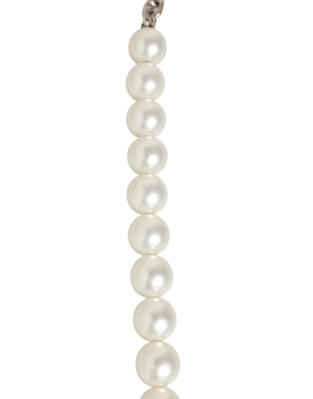 Dolce & Gabbana Black Leather Pearl Chain Bag Accessory Shoulder Strap - Bag Straps & Handles
