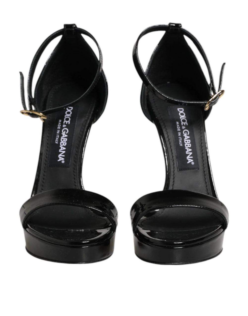 Dolce & Gabbana Black Leather Platform Keira Sandals Shoes - EU36/US5.5 - Sandals