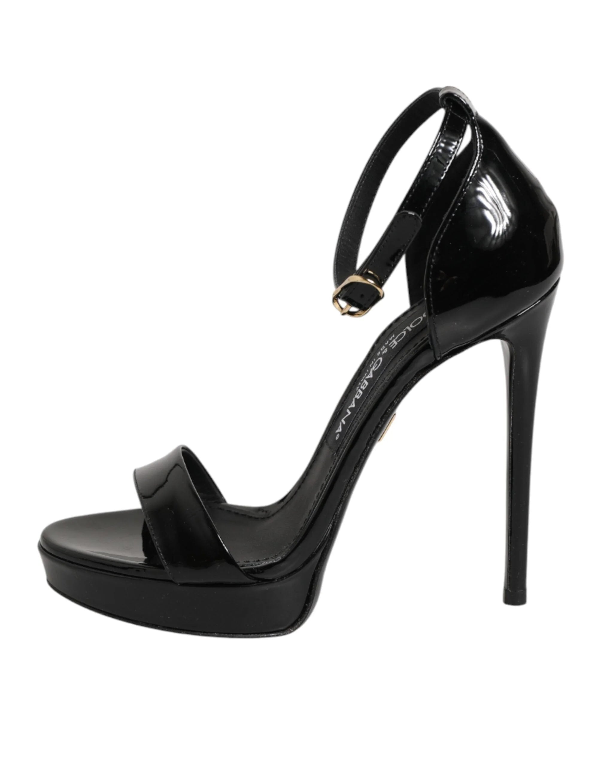 Dolce & Gabbana Black Leather Platform Keira Sandals Shoes - EU36/US5.5 - Sandals