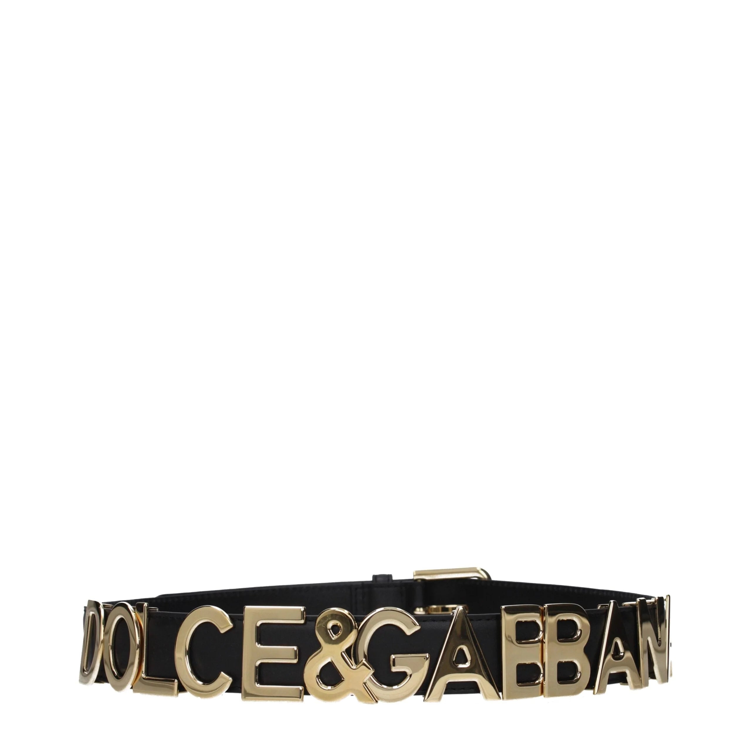 Dolce & Gabbana Black Leather Regular Belt - 80 cm / 32 Inches