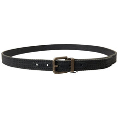 Dolce & Gabbana Black Leather Regular Belt - 95 cm / 38 Inches