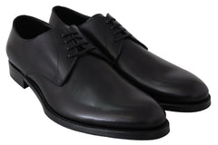 Rear view of the Sartoria hand-made leather shoes by Dolce & Gabbana, highlighting the precise heel construction.