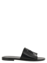 Dolce & Gabbana Black Leather Slides