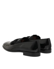 Dolce & Gabbana mustad nahast slip-on meeste dresskingad - EU44/US11