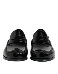 Dolce & Gabbana Black Leather Slip On Loafers Dress Shoes - EU41.5/US8.5 - Flats
