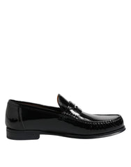Dolce & Gabbana Black Leather Slip On Loafers Dress Shoes - EU41.5/US8.5 - Flats