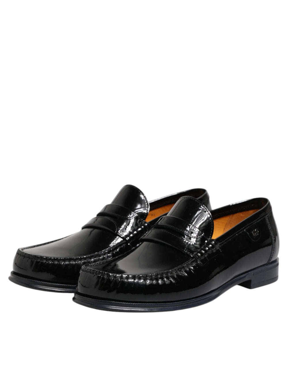 Dolce & Gabbana Black Leather Slip On Loafers Dress Shoes - EU41.5/US8.5 - Flats