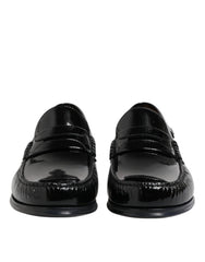 Dolce & Gabbana Black Leather Slip On Loafers Dress Shoes - EU41.5/US8.5