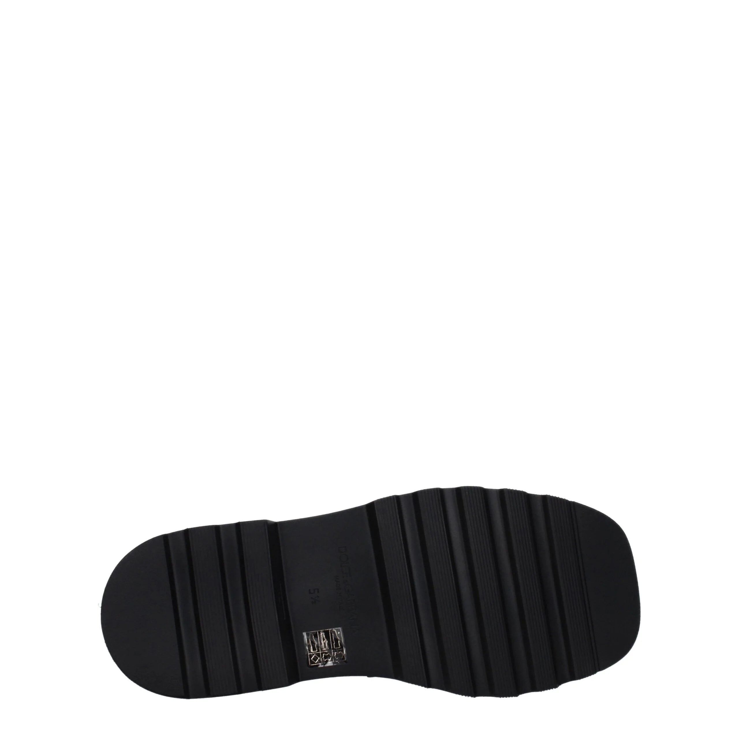 Dolce & Gabbana Black Leather Slip-On Loafers - EU39.5/US6.5