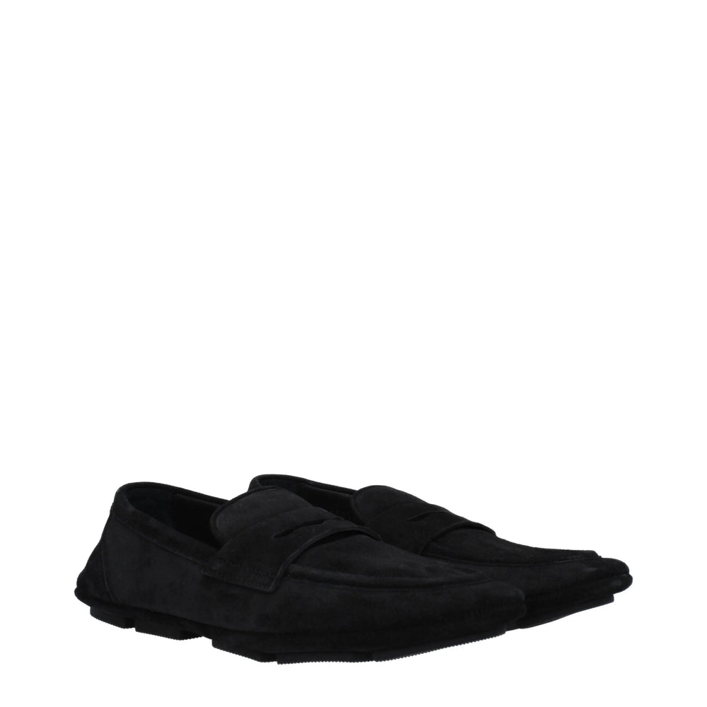 Dolce & Gabbana Cerné kožené nazuvacky - EU43/US10