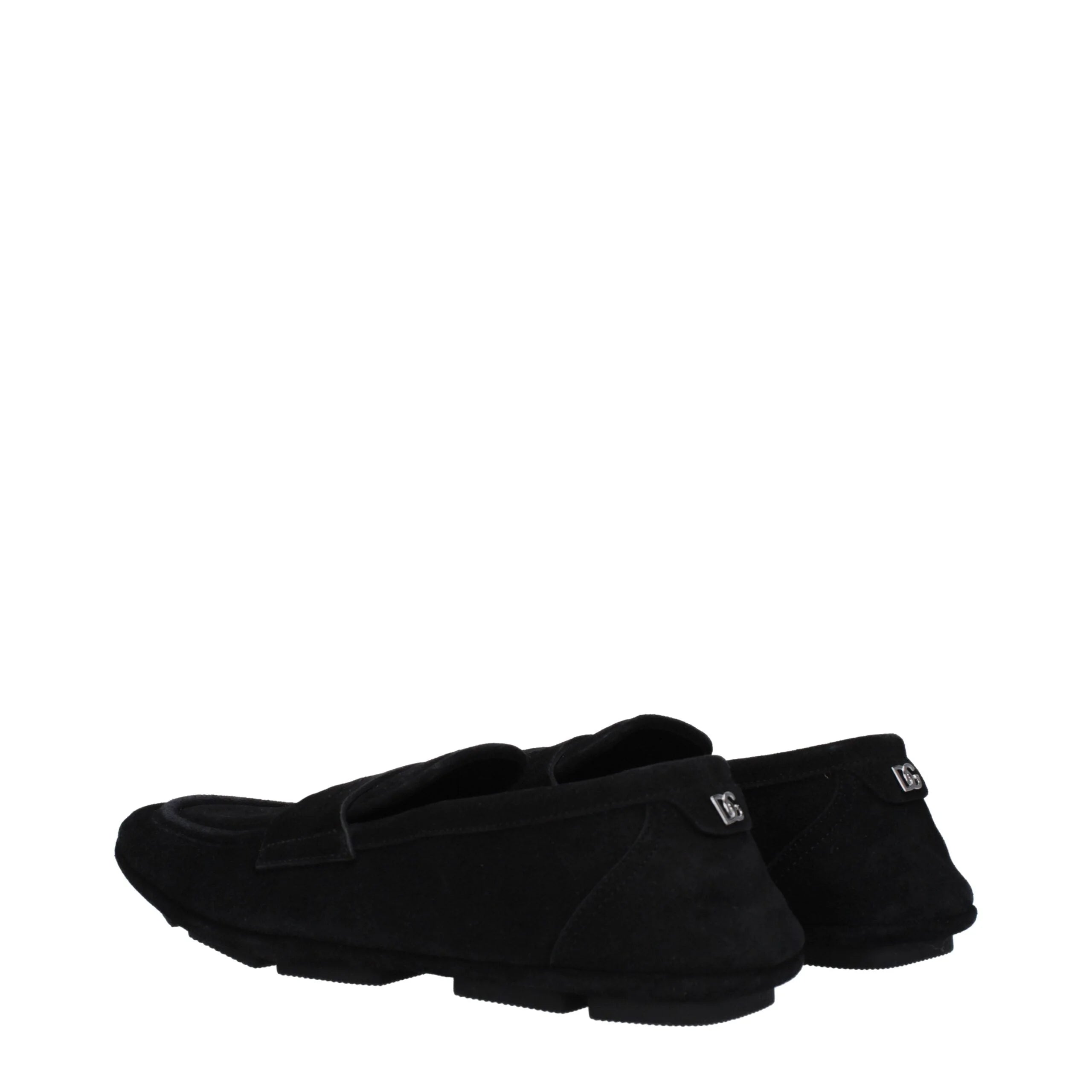 Dolce & Gabbana Cerné kožené nazuvacky - EU43/US10