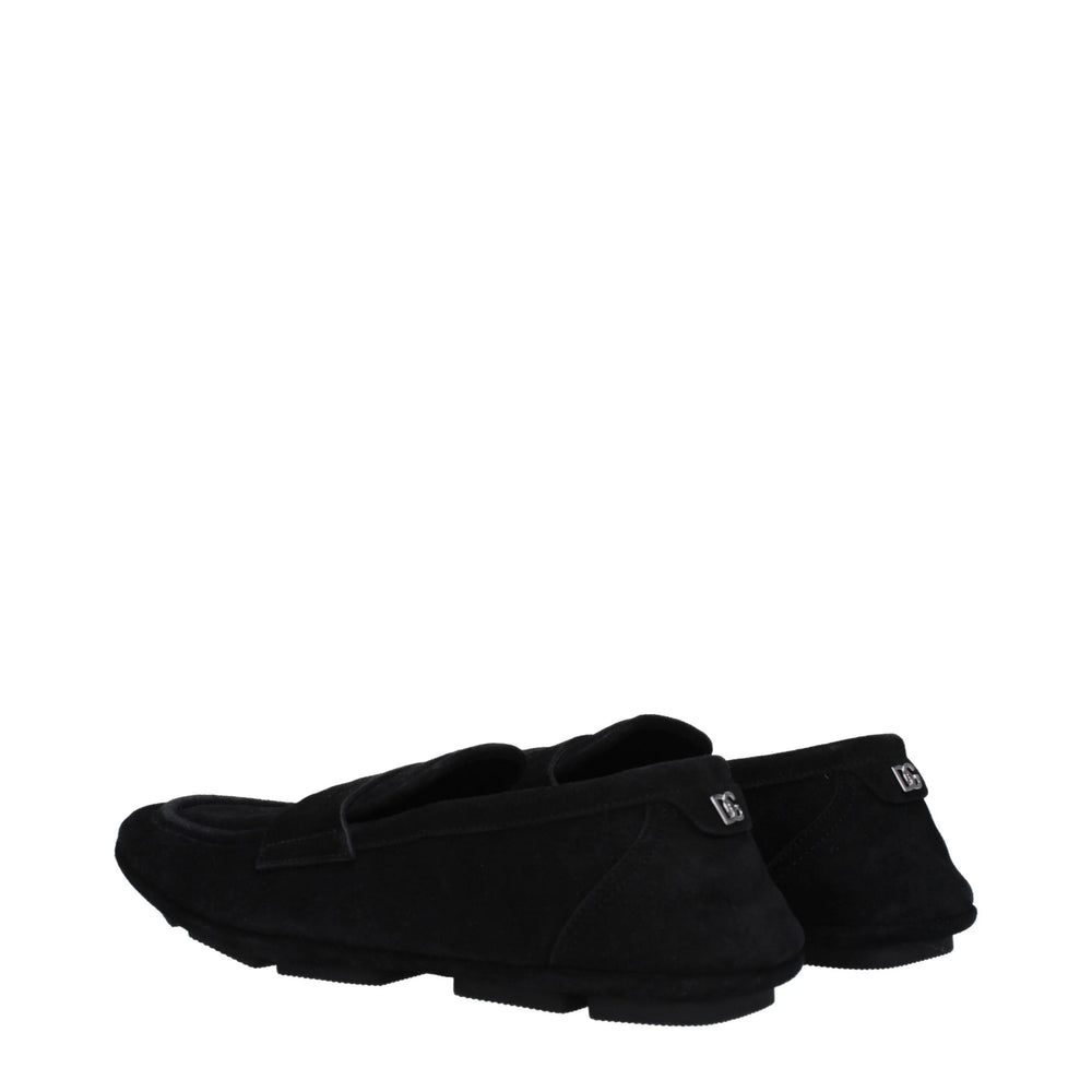 Dolce & Gabbana Cerné kožené nazuvacky - EU43/US10