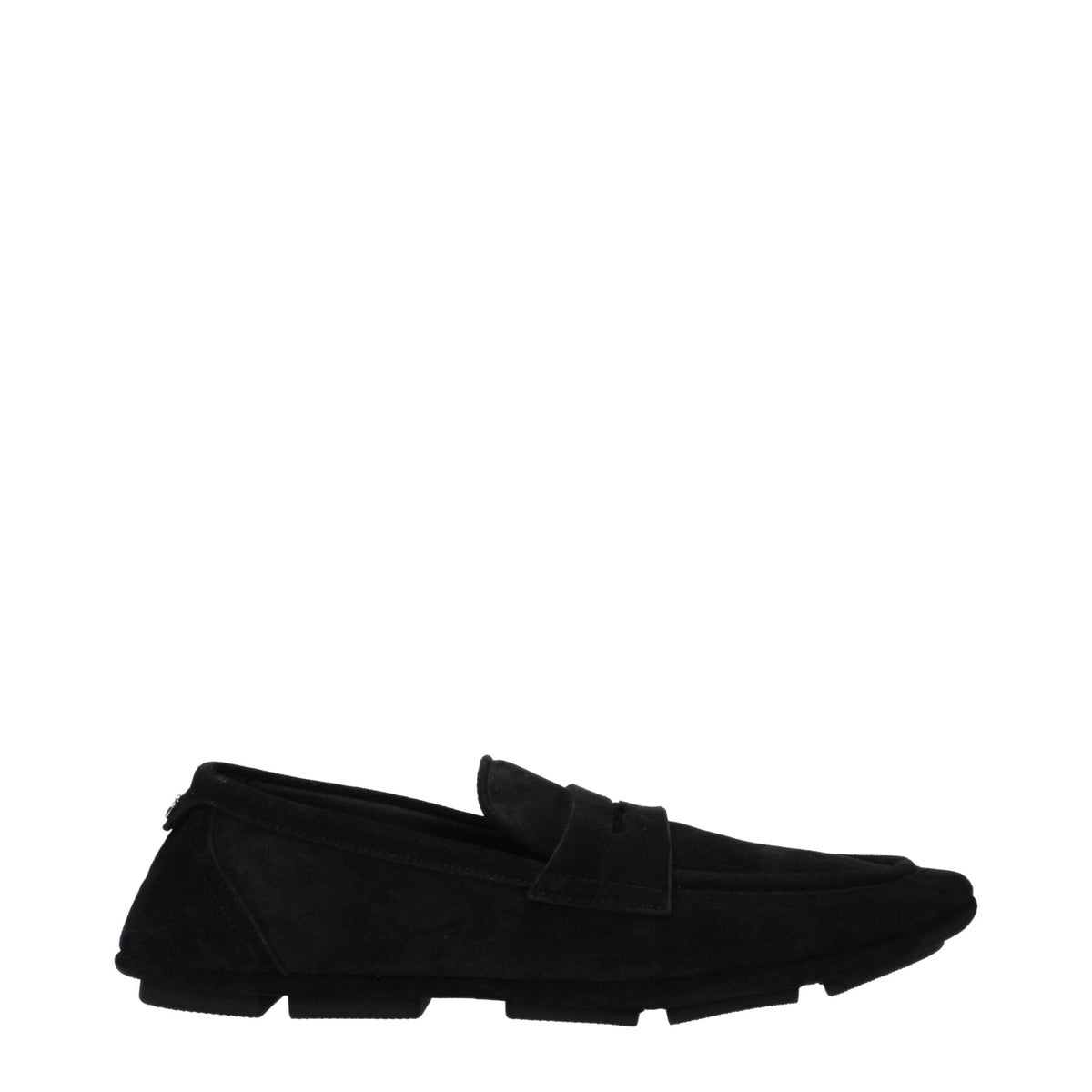 Dolce & Gabbana Black Leather Slip-On Loafers - EU43/US10