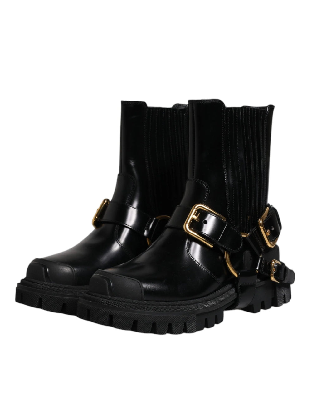 Stivali da trekking Dolce & Gabbana in pelle nera - EU37.5/US7
