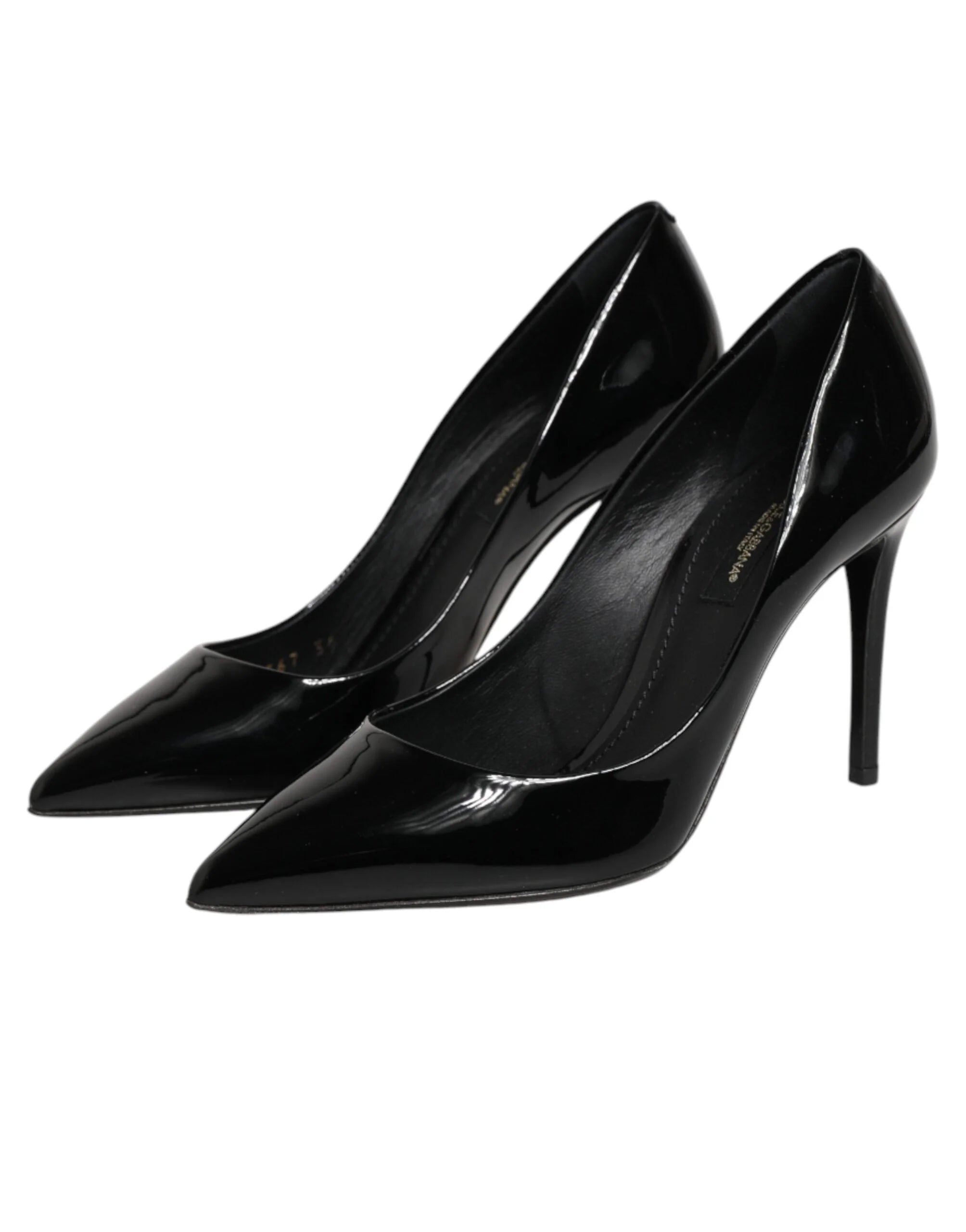 Dolce & Gabbana Black Leather Stiletto Heels Pumps Shoes - EU36/US5.5 - Heels