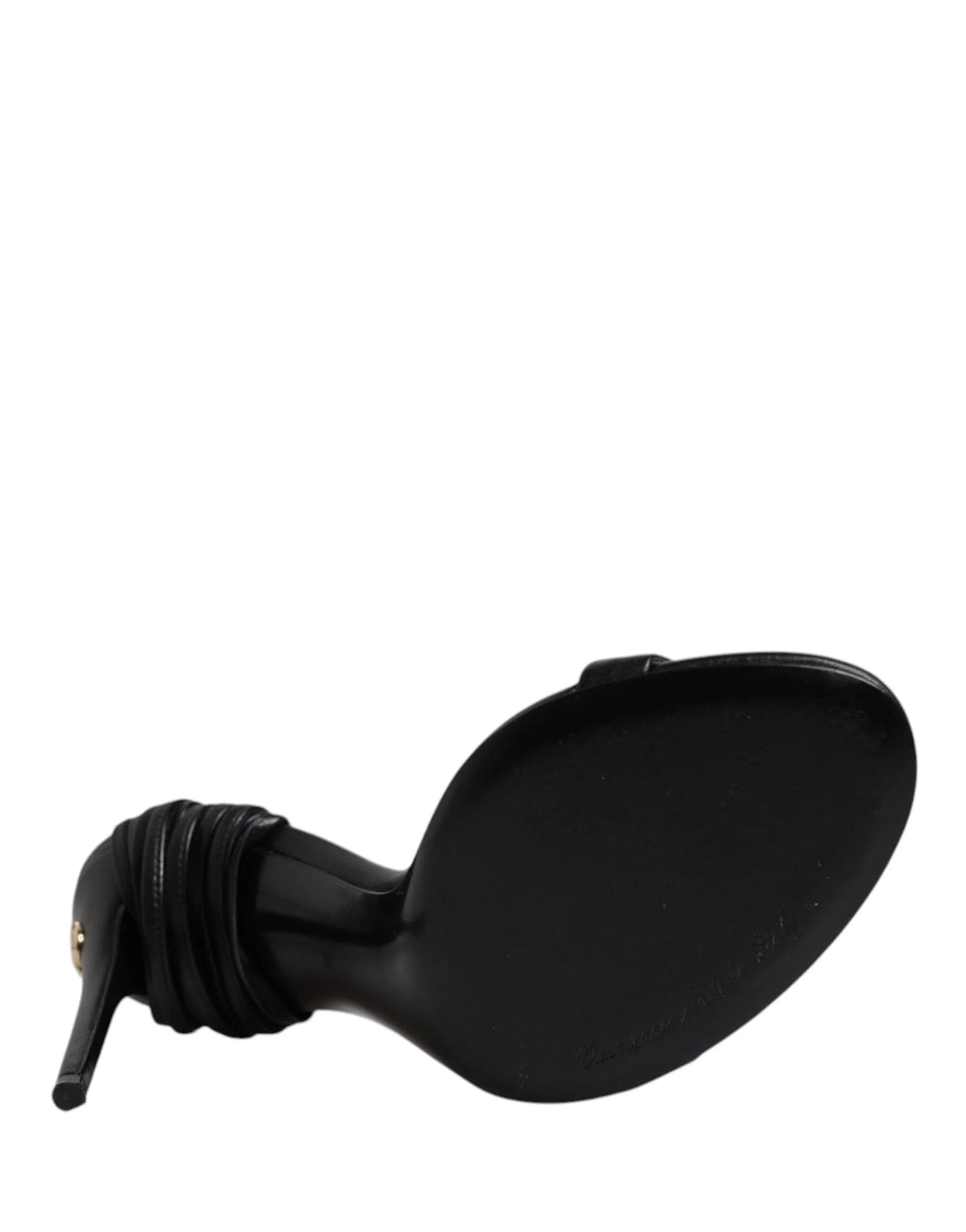 Dolce & Gabbana Black Leather Stiletto Heels Sandals Shoes - EU37/US6.5 - Sandals