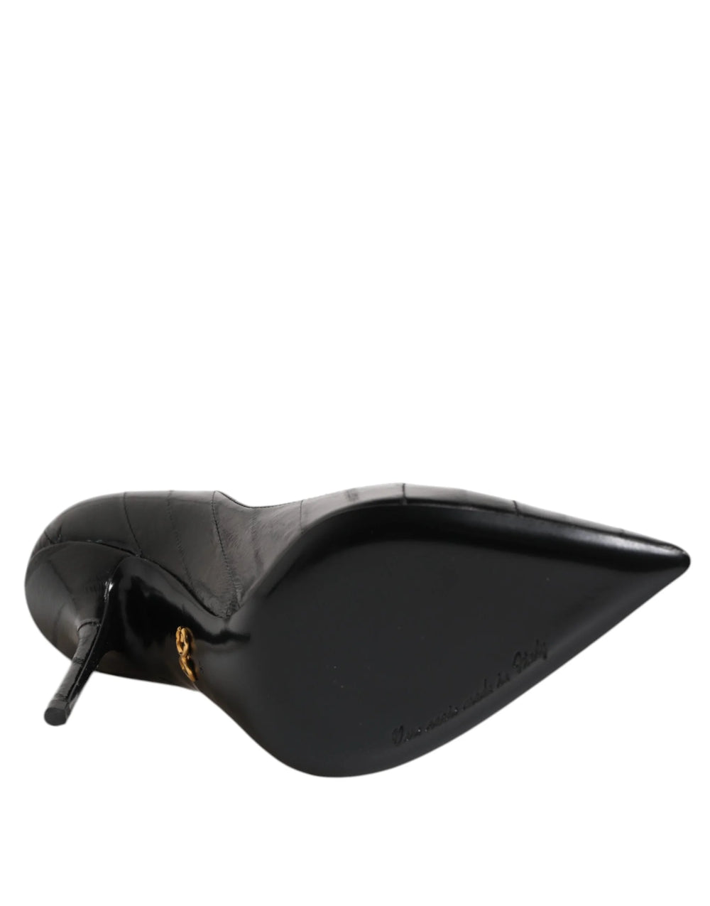 Dolce & Gabbana Black Leather Stiletto High Heels Pumps Shoes - EU37/US6.5