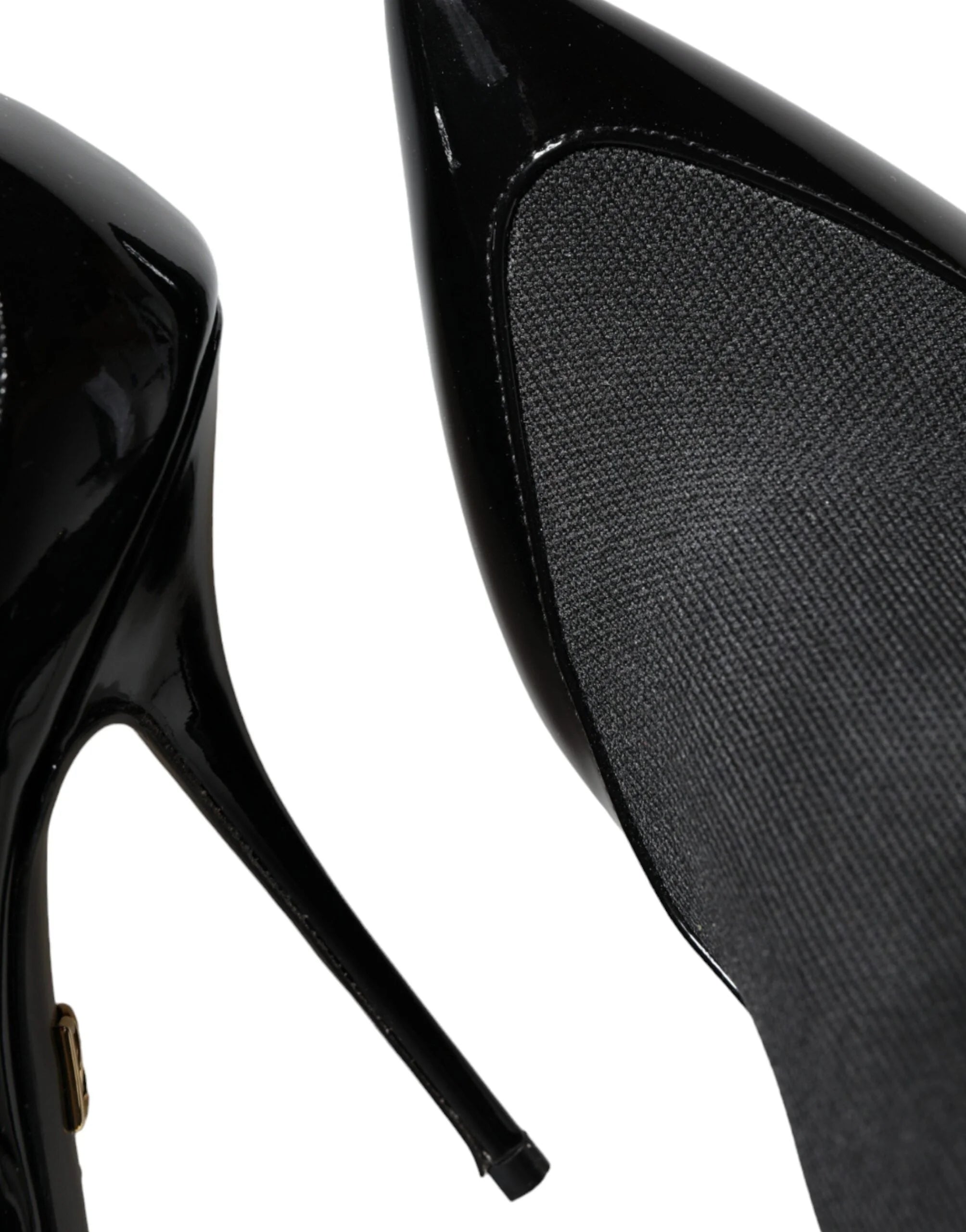 Dolce & Gabbana Black Leather Stilettos Booties Socks Shoes - EU39/US8.5 - Boots