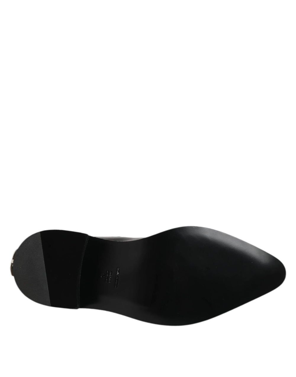 Dolce & Gabbana Black Leather Studded Men Short Boots Shoes - EU44/US11 - Boots