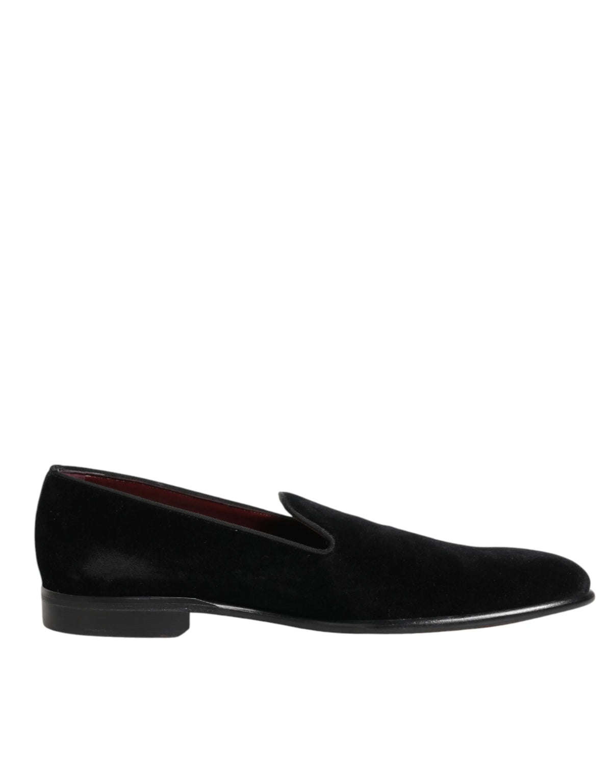 Dolce & Gabbana Black Leather Suede Slip On Loafer Dress Shoes - EU48/US15