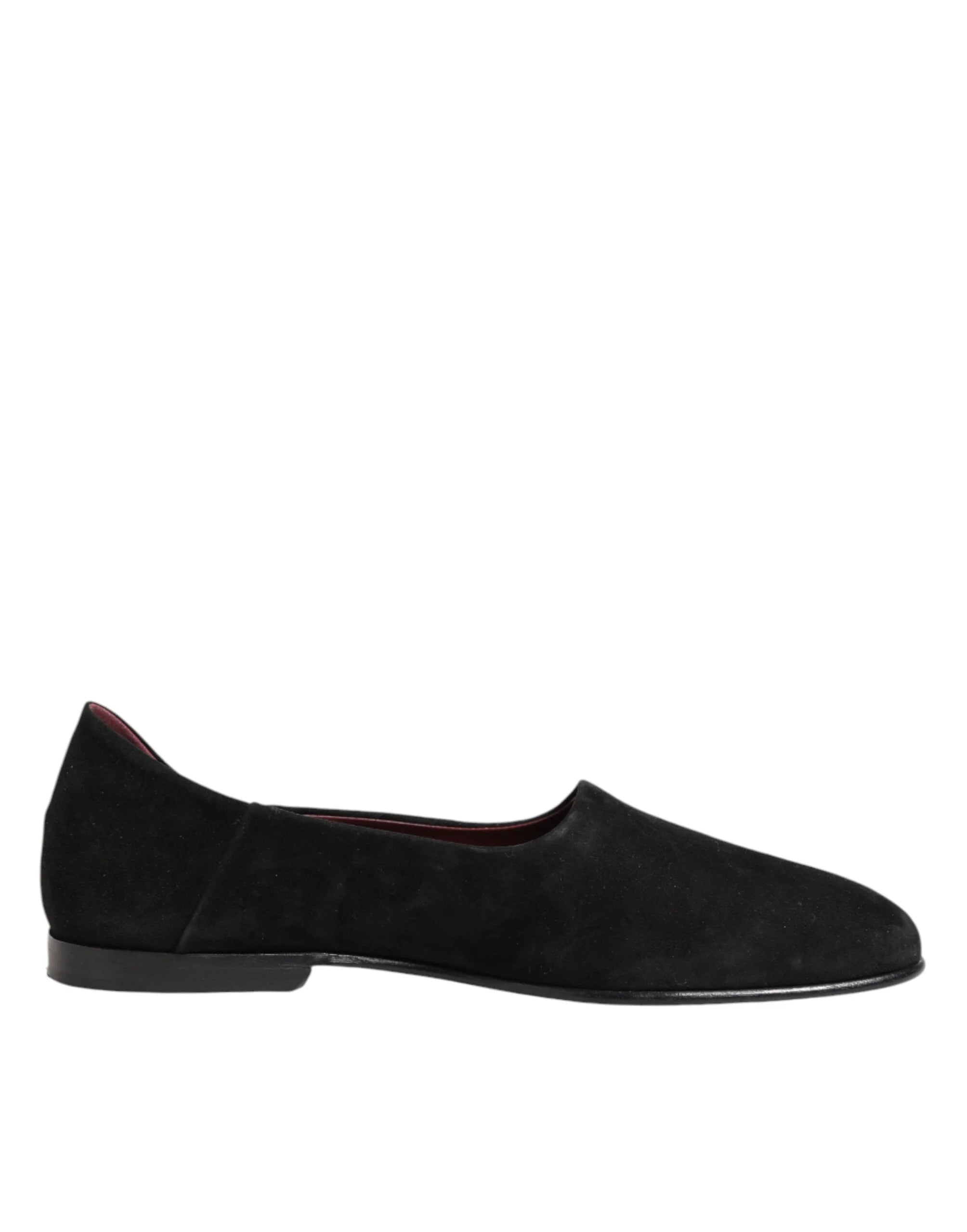 Dolce & Gabbana Black Leather Suede Slip On Loafers Dress Shoes - EU40/US7