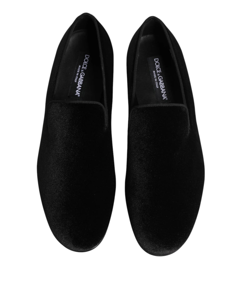 Dolce & Gabbana Black Leather Suede Slip On Loafers Dress Shoes - EU41/US8