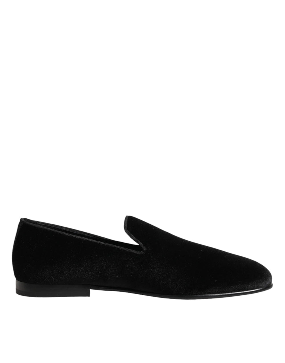 Dolce & Gabbana Black Leather Suede Slip On Loafers Dress Shoes - EU41/US8