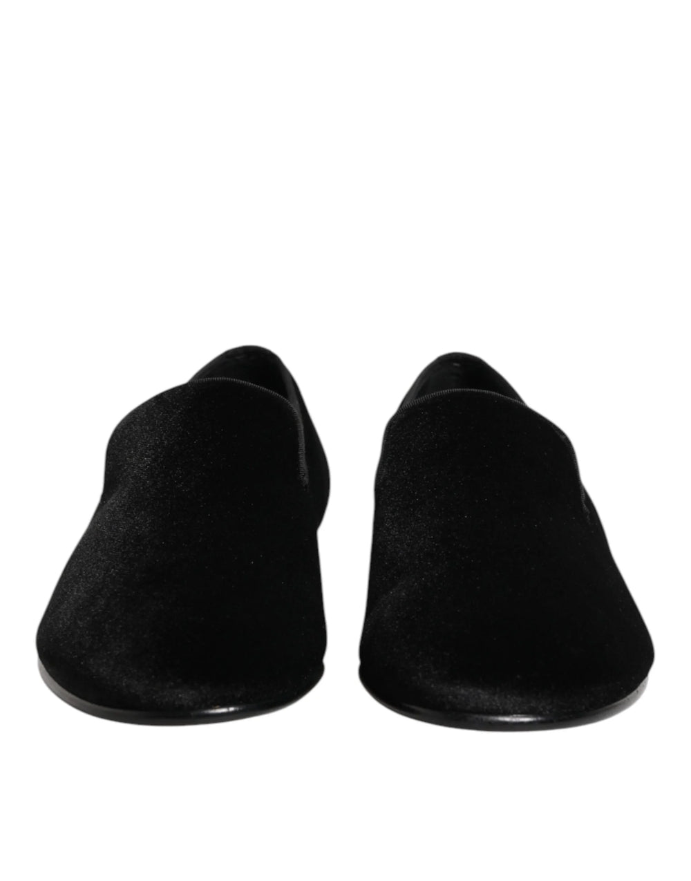 Dolce & Gabbana Black Leather Suede Slip On Loafers Dress Shoes - EU41/US8