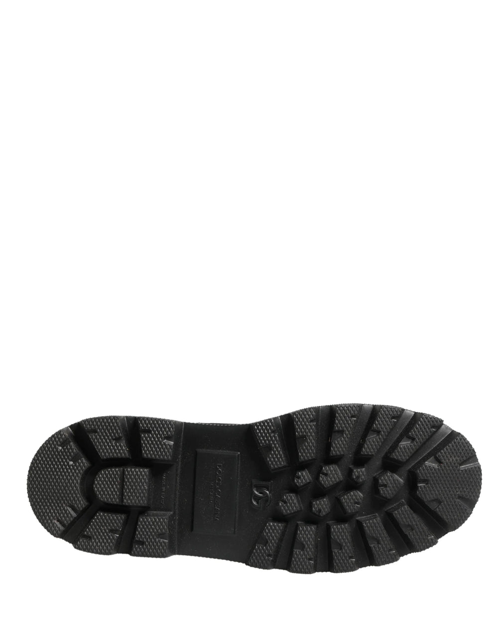 Dolce & Gabbana Svarta läderkängor med grov sula - EU44/US11 - Kängor
